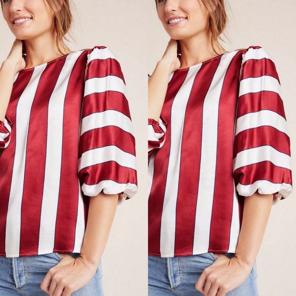 Anthropologie Maeve Maria Stripes top size 8